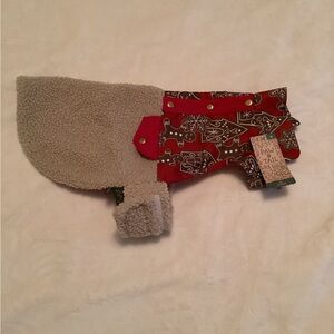 Dog Costume – Holiday Pet Outfit – Beige, Brown & Burgundy size Medium NWT